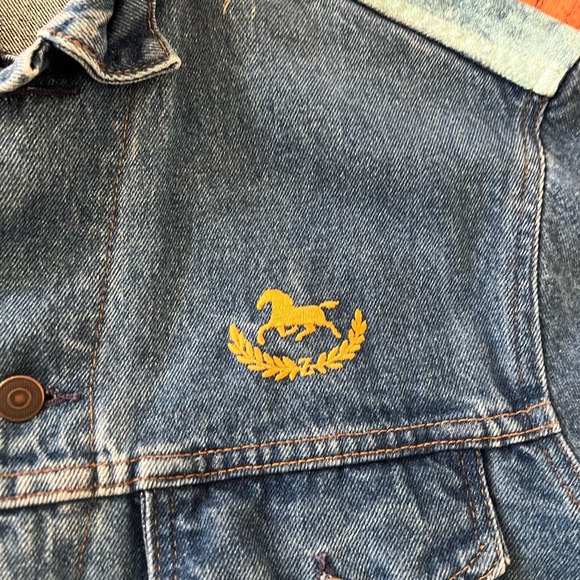 Alexi Hand Painted Originals Denim Jacket, large Size, Horses, derby, equestrian - Picture 2 of 8